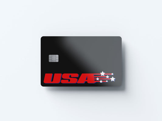 Watercolor usa stars design | credit card sticker | small chip | credit card skin for nursery and home wall decor.