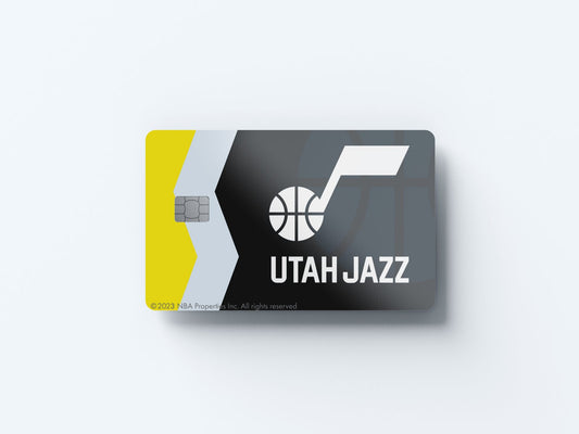 Watercolor utah jazz crossover design | credit card sticker | small chip | credit card skin for nursery and home wall decor.