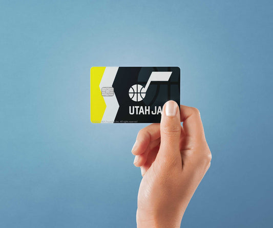 Watercolor utah jazz crossover design | credit card sticker | small chip | credit card skin for nursery and home wall decor.