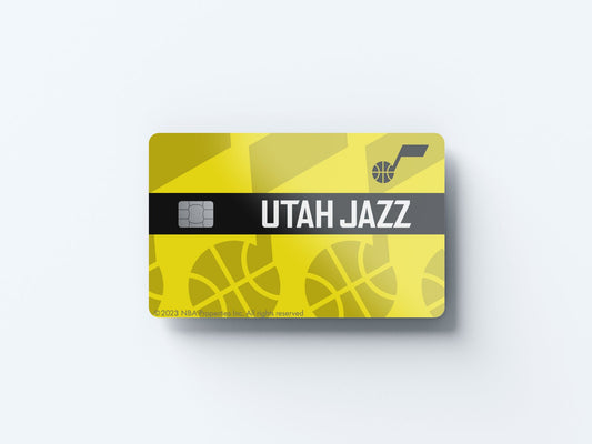 Watercolor utah jazz midcourt design | credit card sticker | small chip | credit card skin for nursery and home wall decor.