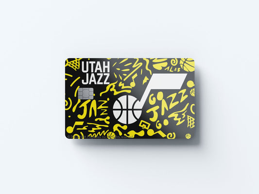 Utah Jazz Team Mural Design | Credit Card Sticker | Small Chip | Credit Card Skin
