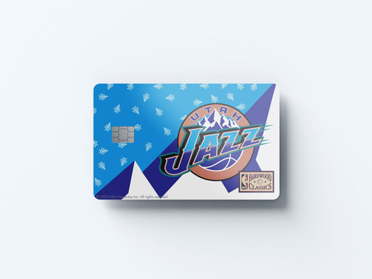 Utah Jazz Uptempo Hardwood Classics Design | Credit Card Sticker | Small Chip | Credit Card Skin