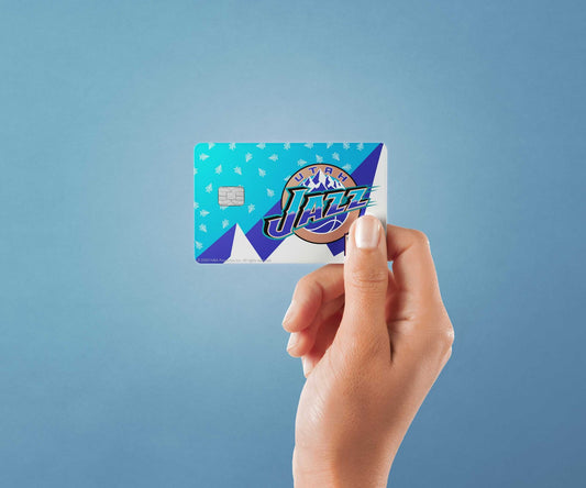 Utah Jazz Uptempo Hardwood Classics Design | Credit Card Sticker | Small Chip | Credit Card Skin