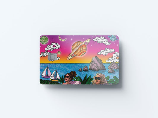 UV Pink Design | Credit Card Sticker | Small Chip | Credit Card Skin
