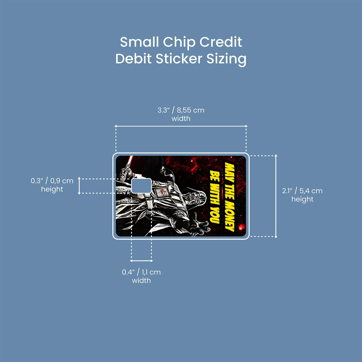 Vader May The Money Be With You - Premium Vinyl Credit Card Skin Cover by Wonderwallsboutique