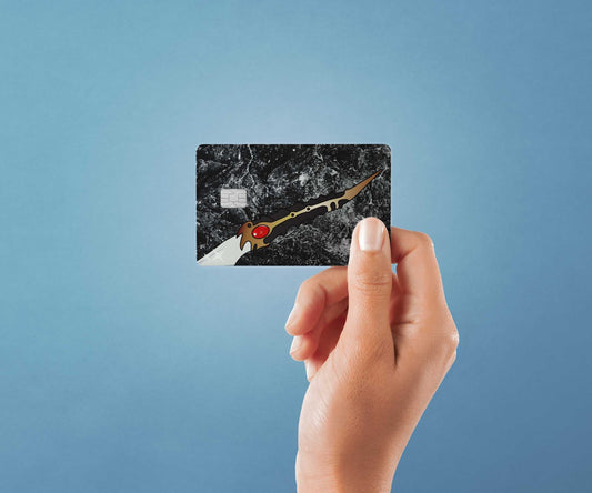Valyrian Dagger Design | Credit Card Sticker | Small Chip | Credit Card Skin