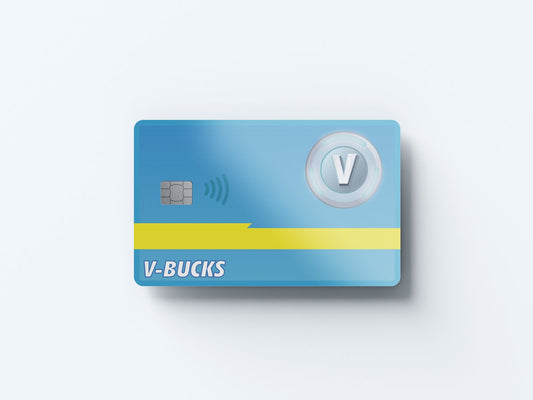 V-Bucks Design | Credit Card Sticker | Small Chip | Credit Card Skin