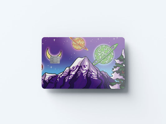 Violet Night Design | Credit Card Sticker | Small Chip | Credit Card Skin
