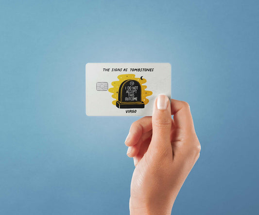 Virgo as a Tombstone Design | Credit Card Sticker | Small Chip | Credit Card Skin