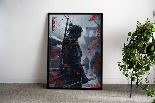 warrior sword Asian Style Poster | Wall Art for Home & Office | High-Quality Print - High-Quality Visual Display