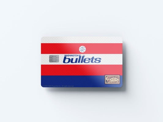 Washington Wizards Away Hardwood Classics Design | Credit Card Sticker | Small Chip | Credit Card Skin