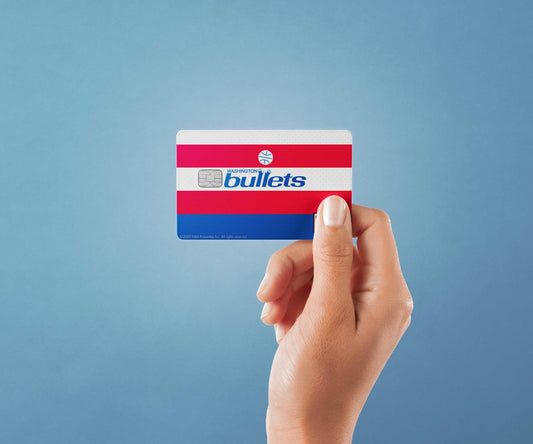 Washington Wizards Away Hardwood Classics Design | Credit Card Sticker | Small Chip | Credit Card Skin