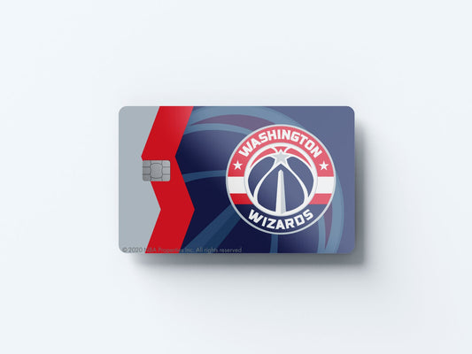 Washington Wizards Crossover Design | Credit Card Sticker | Small Chip | Credit Card Skin