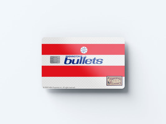 Washington Wizards Home Hardwood Classics Design | Credit Card Sticker | Small Chip | Credit Card Skin