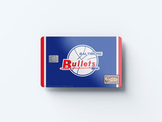 Washington Wizards Home Warmups Hardwood Classics Design | Credit Card Sticker | Small Chip | Credit Card Skin
