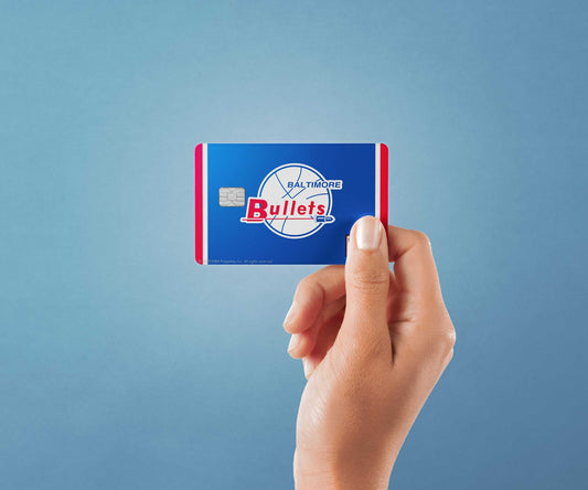 Washington Wizards Home Warmups Hardwood Classics Design | Credit Card Sticker | Small Chip | Credit Card Skin