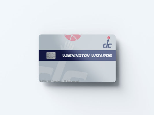 Washington Wizards Midcourt Design | Credit Card Sticker | Small Chip | Credit Card Skin