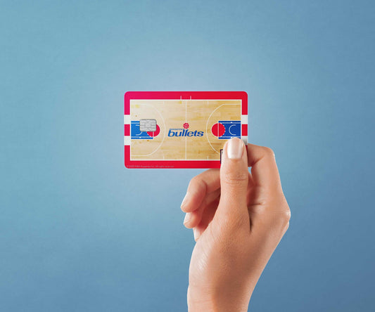 Washington Wizards Retro Courtside Hardwood Classics Design | Credit Card Sticker | Small Chip | Credit Card Skin