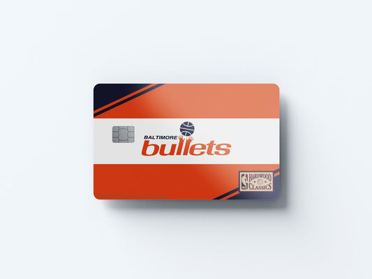 Washington Wizards Throwback Hardwood Classics Design | Credit Card Sticker | Small Chip | Credit Card Skin