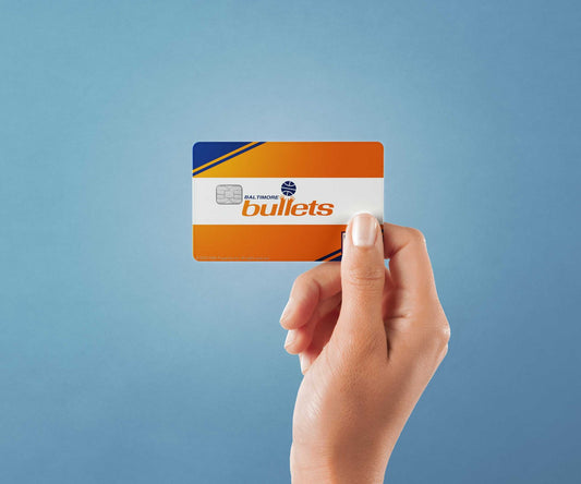 Washington Wizards Throwback Hardwood Classics Design | Credit Card Sticker | Small Chip | Credit Card Skin