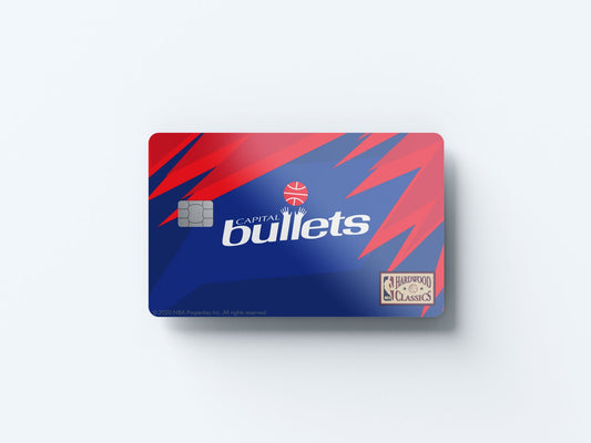 Washington Wizards Uptempo Hardwood Classics Design | Credit Card Sticker | Small Chip | Credit Card Skin