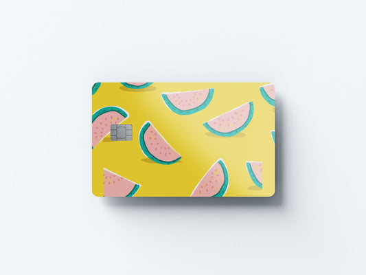 Watermelon Pattern Design | Credit Card Sticker | Small Chip | Credit Card Skin
