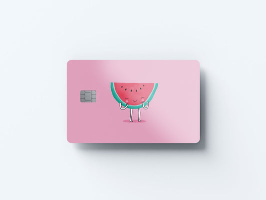 Watermelon Smiles Design | Credit Card Sticker | Small Chip | Credit Card Skin