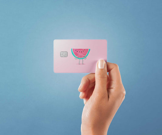 Watermelon Smiles Design | Credit Card Sticker | Small Chip | Credit Card Skin