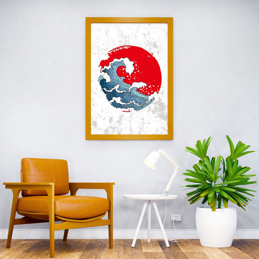 wave Asian Style Poster | Wall Art for Home & Office | High-Quality Print - High-Quality Visual Display