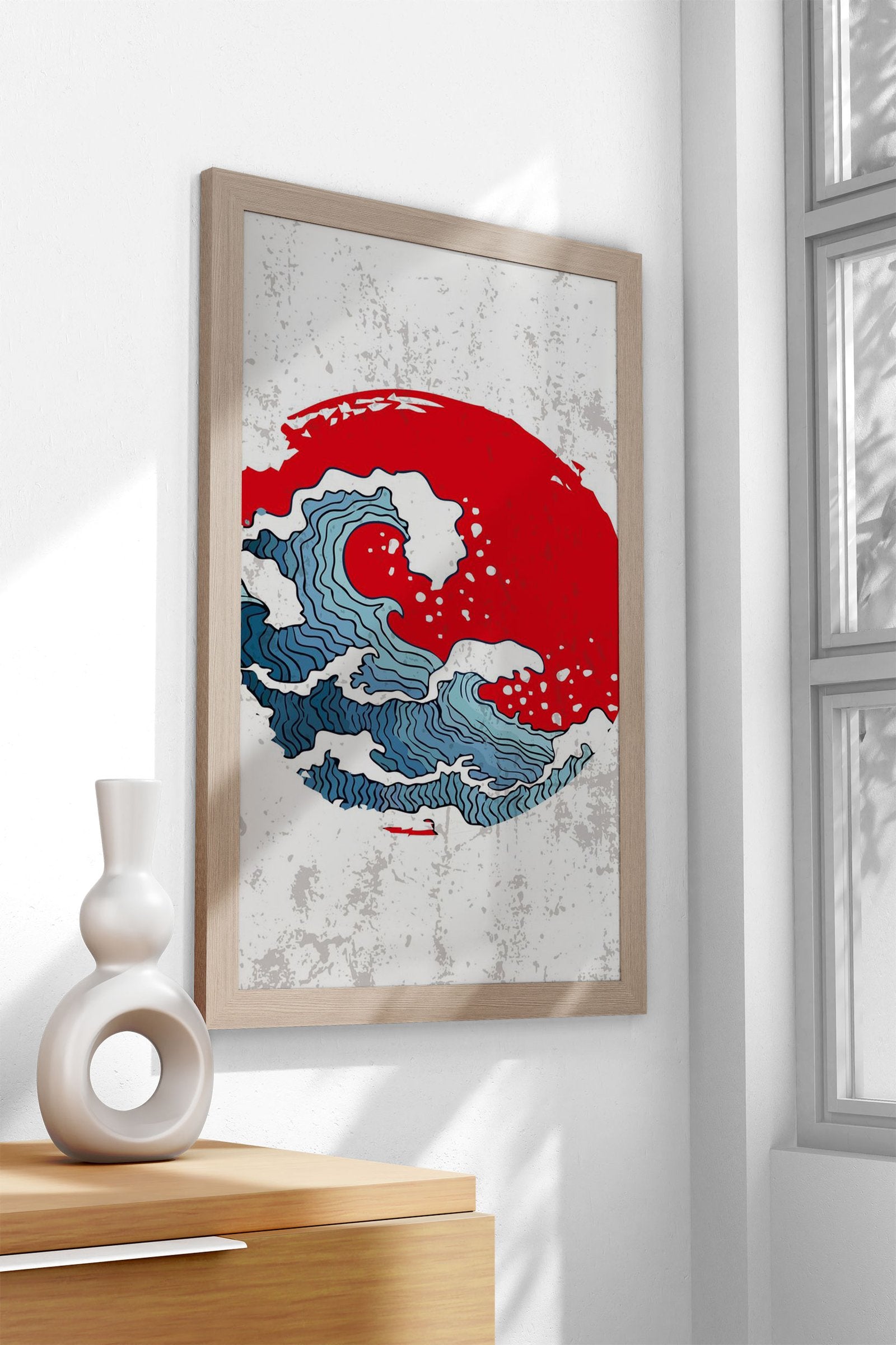 wave Asian Style Poster | Wall Art for Home & Office | High-Quality Print - High-Quality Visual Display