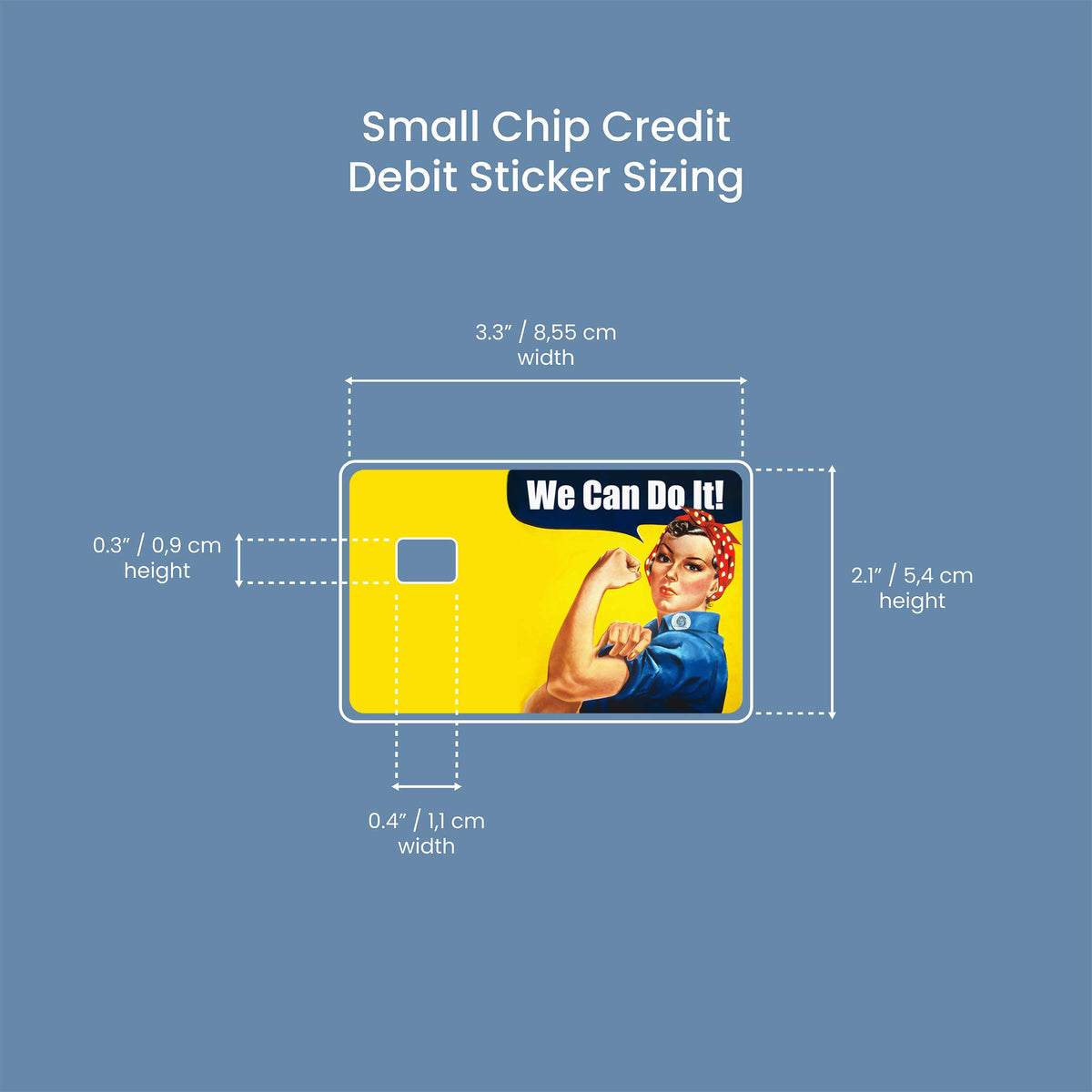 We Can Do It - Premium Vinyl Credit Card Skin Cover by Wonderwallsboutique