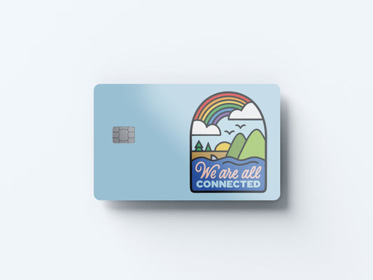 We Are All Connected Design | Credit Card Sticker | Small Chip | Credit Card Skin