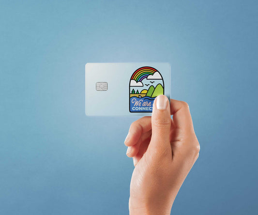We Are All Connected Design | Credit Card Sticker | Small Chip | Credit Card Skin