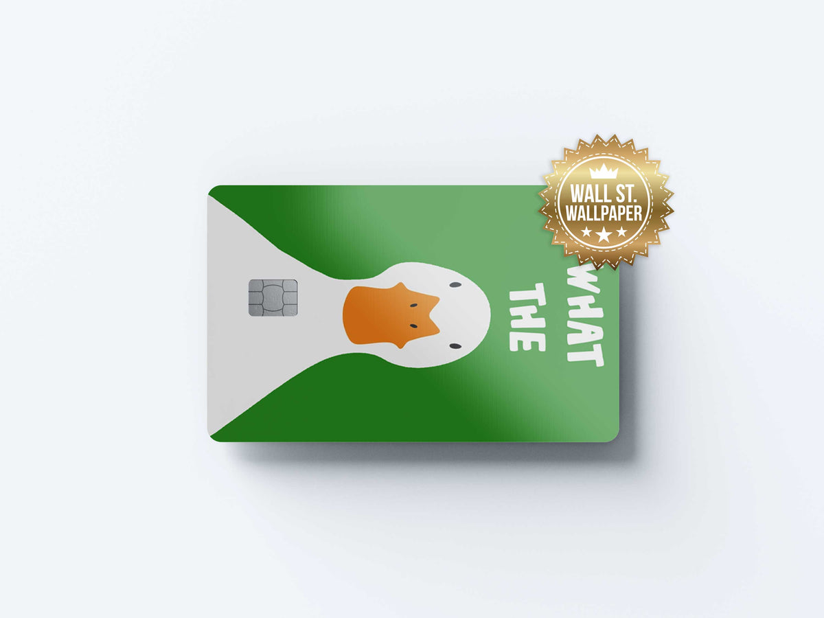 What The Duck - Premium Vinyl Credit Card Skin Cover by Wonderwallsboutique