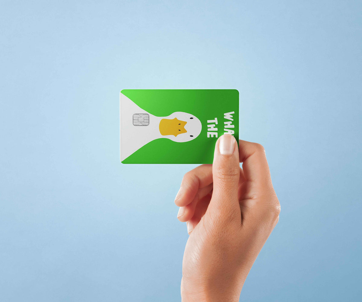 What The Duck - Premium Vinyl Credit Card Skin Cover by Wonderwallsboutique