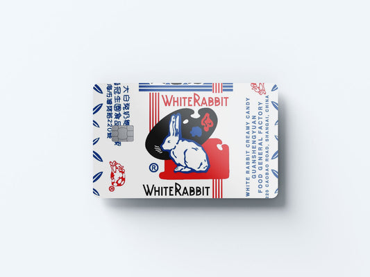White Rabbit Design | Credit Card Sticker | Small Chip | Credit Card Skin