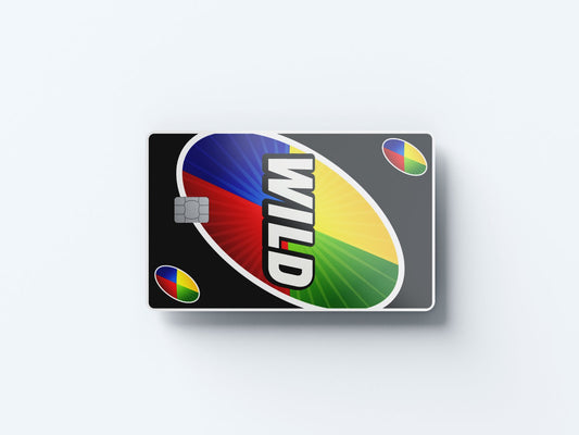 Wild Card Design | Credit Card Sticker | Small Chip | Credit Card Skin