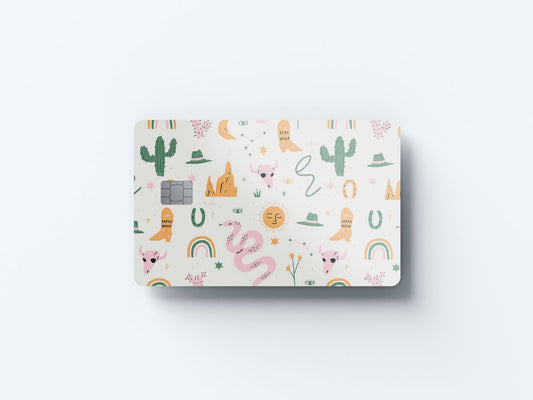 Wild West Design | Credit Card Sticker | Small Chip | Credit Card Skin