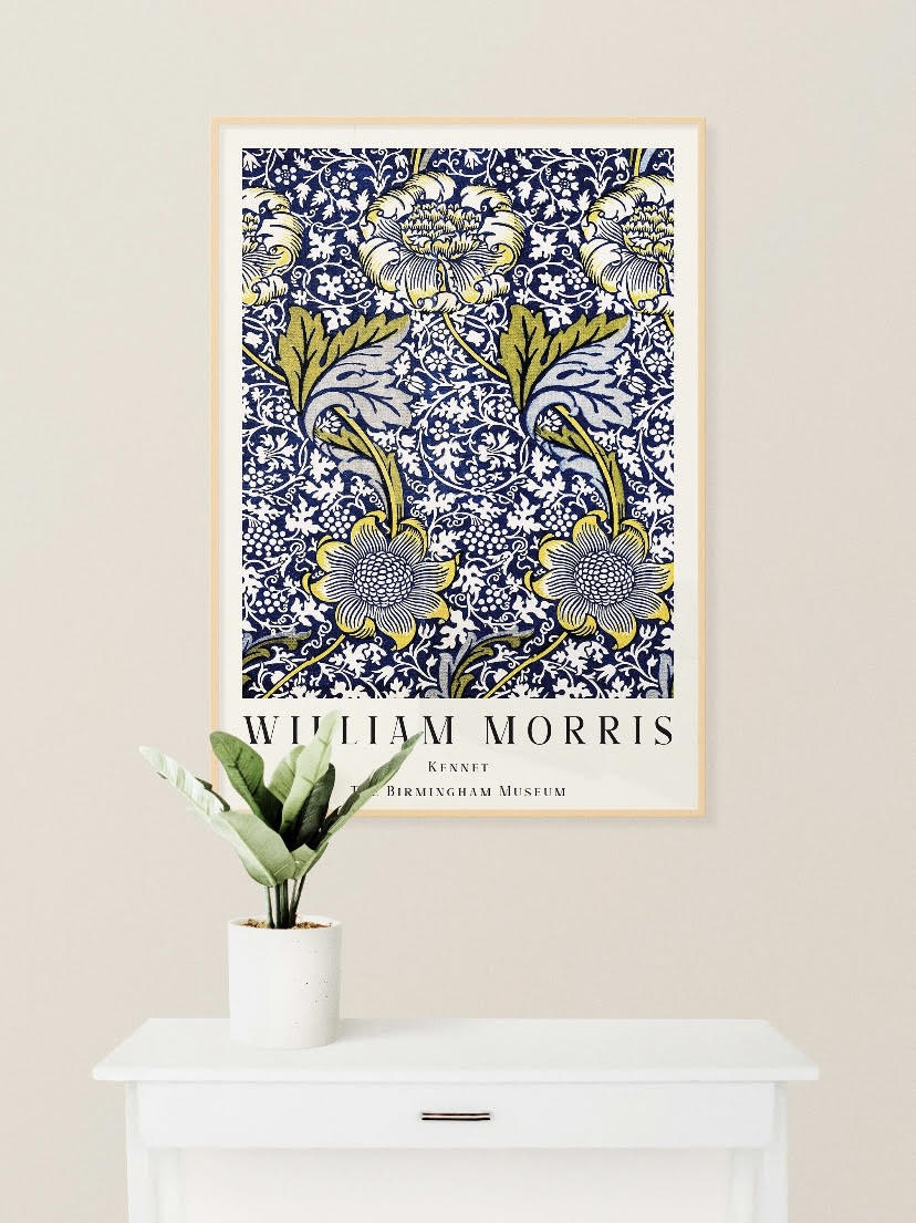 Blue Botanical Print by William Morris