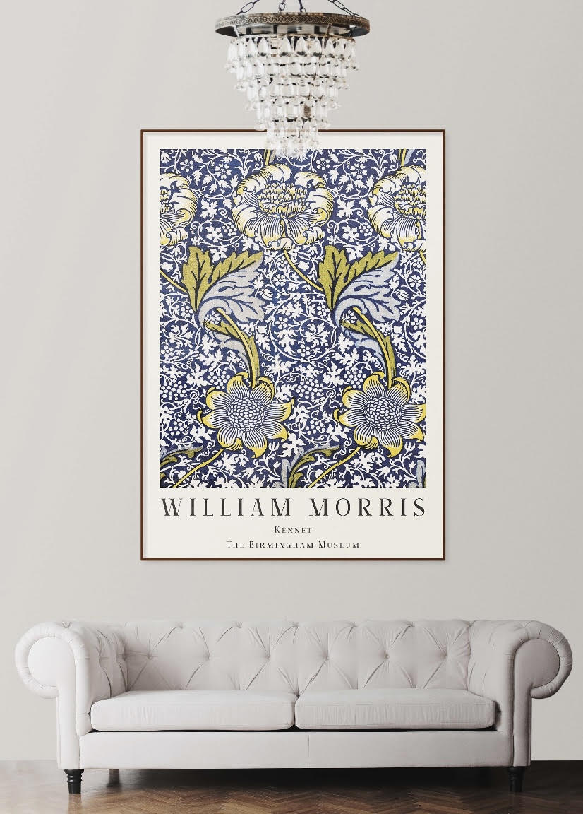 Blue Botanical Print by William Morris