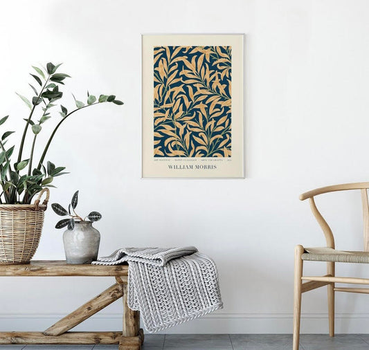Botanical Print in Navy Blue by William Morris