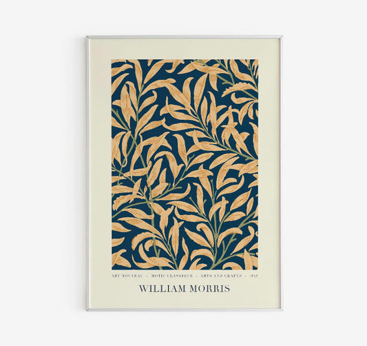 Botanical Print in Navy Blue by William Morris