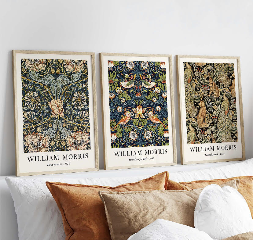 Set of William Morris Strawberry Thief Prints