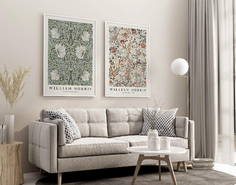 Set of 2 Vintage William Morris Botanical Prints