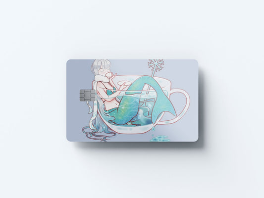 Winter Mermay Design | Credit Card Sticker | Small Chip | Credit Card Skin