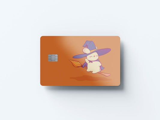 Witch Bunny Design | Credit Card Sticker | Small Chip | Credit Card Skin