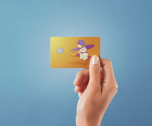 Witch Bunny Design | Credit Card Sticker | Small Chip | Credit Card Skin