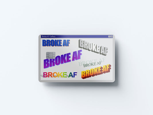 Word Art Design | Credit Card Sticker | Small Chip | Credit Card Skin