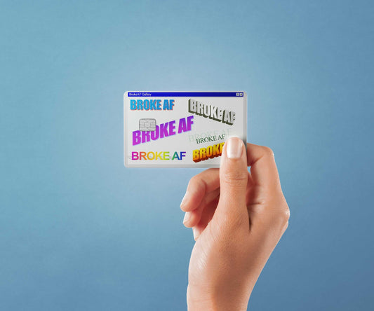 Word Art Design | Credit Card Sticker | Small Chip | Credit Card Skin