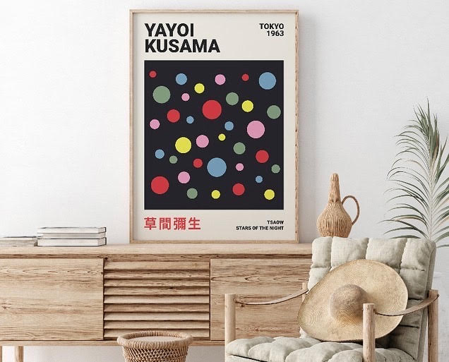 Yayoi Kusama Black Polka Dot Design